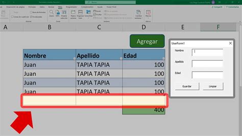 como insertar una fila en excel|Agregar filas a una tabla de Excel